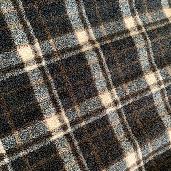 EUC Bullhead VINTAGE Sherpa Fleece Lined Mens Full Zip Jacket Brown Plaid XL - Picture 3 of 14